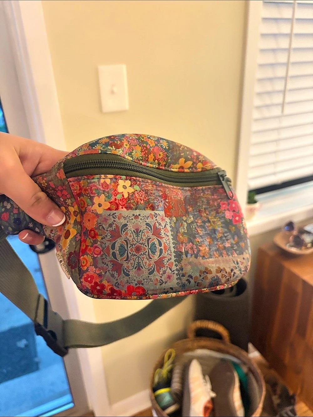 Natural Life Go Anywhere Fanny Pack Floral Multicolor Belt Bag